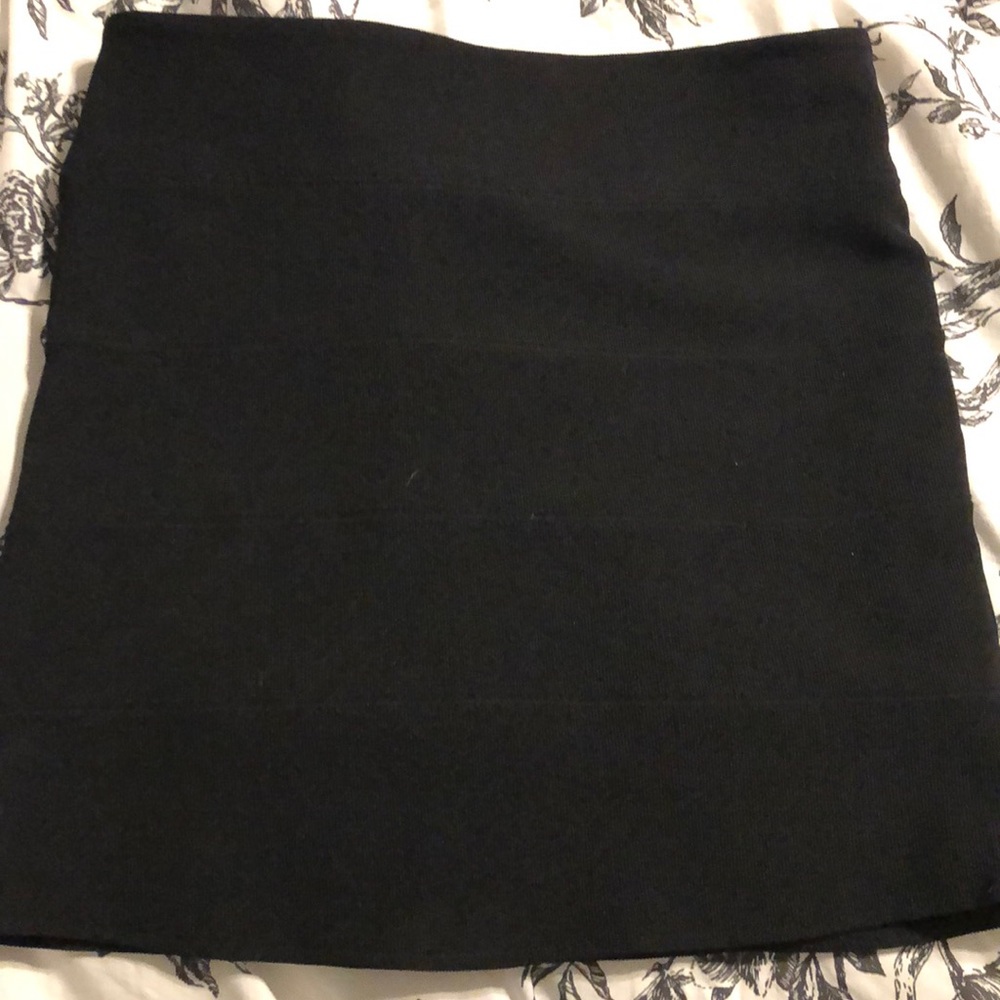 Black mini skirt